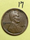 1913 LINCOLN WHEAT CENT,  high condition coin, XF, #17