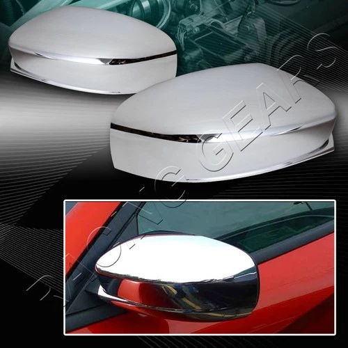 CHROME ABS PLASTIC SIDE VIEW MIRROR COVERS CAP KIT FIT 11-20 CHRYSLER 300 300C