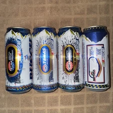 Lot Of 4 Vintage 1990s Busch NASCAR 16 Oz Beer Cans Atlanta Bristol Daytona TX