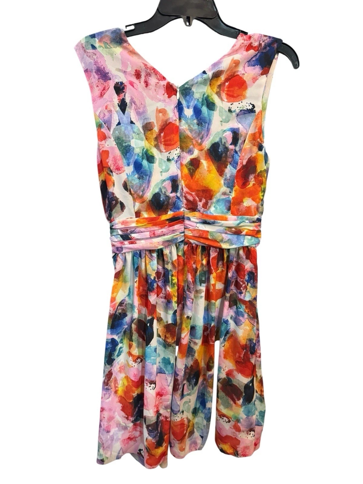 VETEMENTS Abito NYDJ Not Your Daughters Jeans senza maniche floreale acquerelli taglia 6