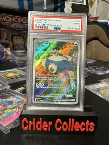 2023 POKEMON SVP  BLACK STAR PROMO 151 ELITE TRAINER BOX #051 SNORLAX PSA 9