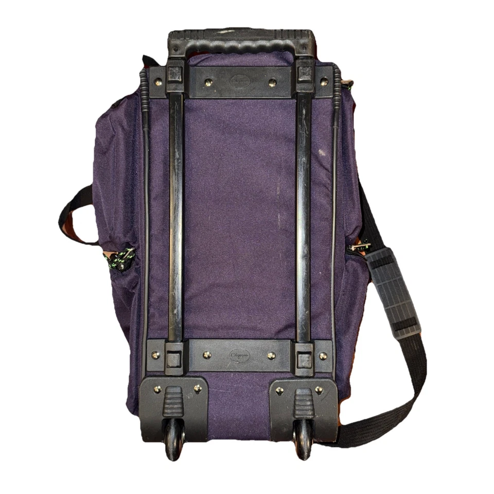 BOLSO RODANTE SPORTS PLUS OLYMPIA PÚRPURA Y NEGRO 8 BOLSILLOS EXTERIORES Foto 3 de 4