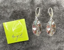 HAGIT DESIGNS HAGIT GORALI HG Sterling Silver Earrings Leaf Dangle