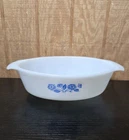 Vintage Fire-King Anchor Hocking Blue Cornflower 1.5 Qt Oval Casserole Dish 433