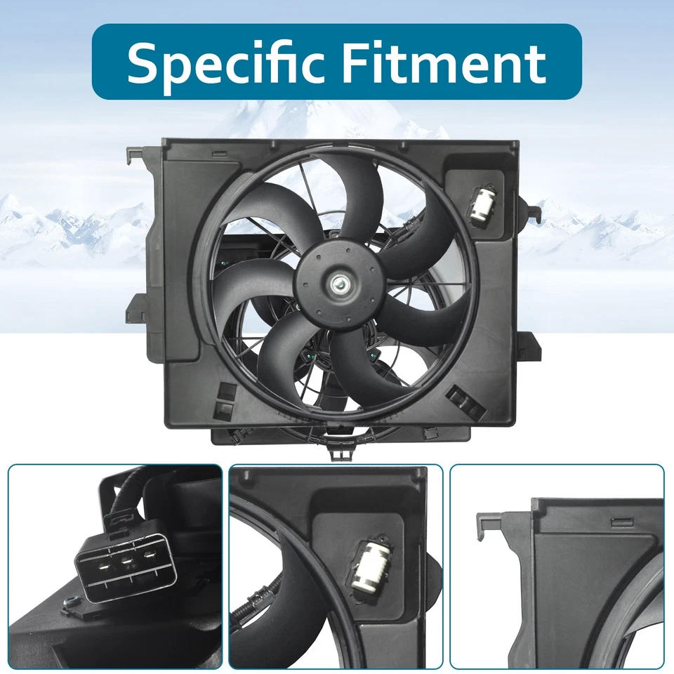 Ventilador de radiador para Kia Rio Hyundai Veloster 2012-2017 Hyundai Accent 2012-2013 Foto 4 de 4
