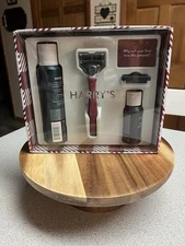 HARRY'S Red Handle Razor Shave Gel Post-Shave Balm Blade Gift Set For Men *NEW*