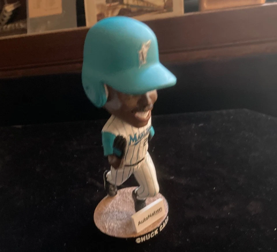 Florida (Miami) Marlins Chuck Carr Bobblehead 7/9/23 Giveaway. New. No Box. - Image 2 of 2