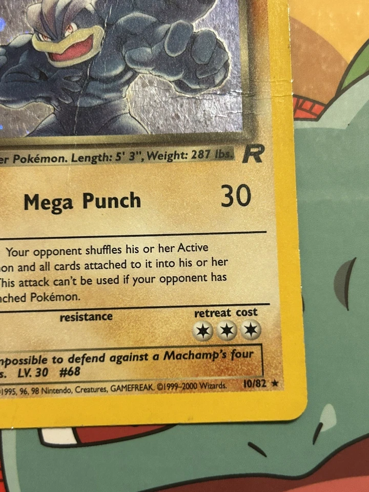 Dark Machamp 10/82 Holo Rare Team Rocket Unlimited 2000 Pokemon TCG - Image 4 of 4