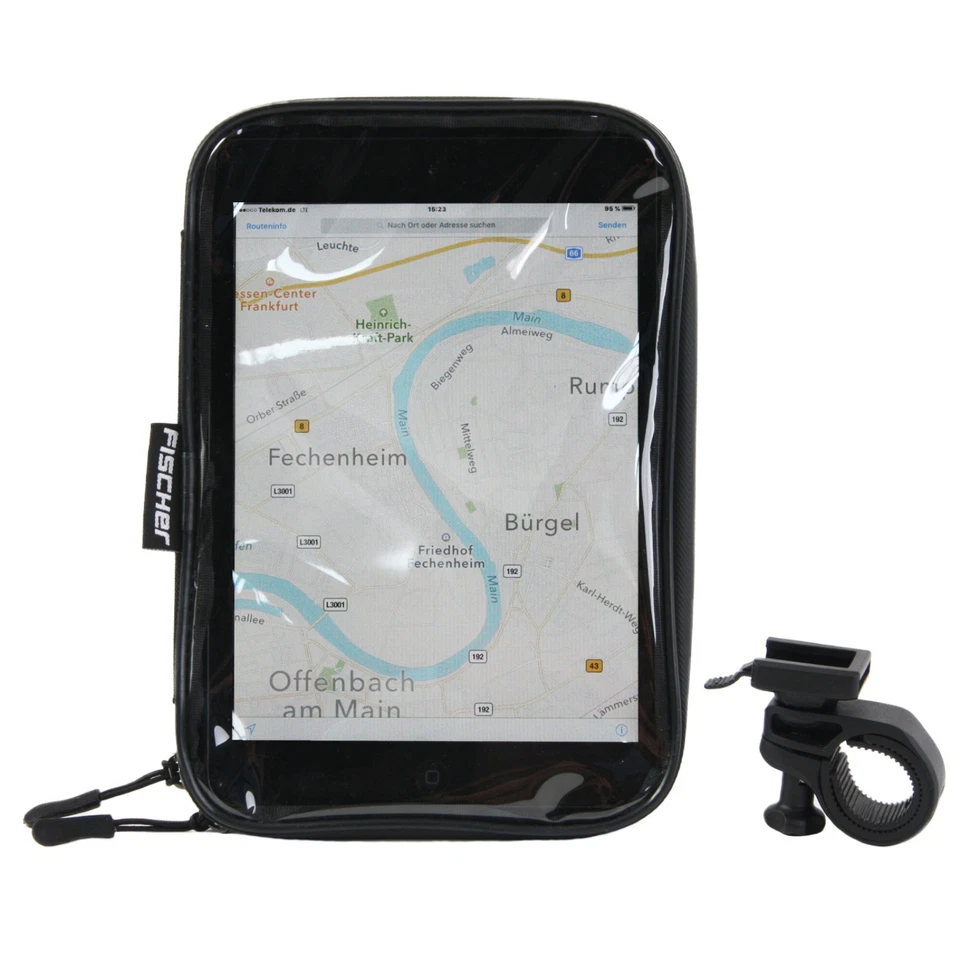 Fischer Tasche Lenker-Halterung Fahrrad-Halter Navi für Apple iPad 5 4 3 2 Gen - Bild 2 von 4