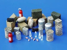 Plus Model 1/35 US Common Military Ground Equipment Vietnam w/Decals (31 pc) 127