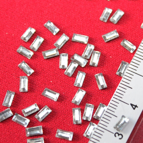 70 Strass thermocollant Rectangle  3x7 mm (hotfix) cristal A+ qualité Bling - Photo 1/12