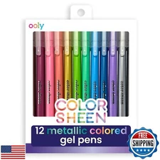 Ooly Color Sheen Metallic Gel Pens Set of 12-1.00mm Fine Point Shimmering Pen