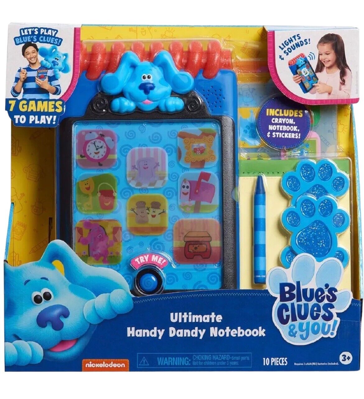  Blue's Clues & You! Ultimate Handy Dandy Notebook, Interactive  Kids Toy with Lights and Sounds, Blue's Clues Game, Kids Toys for Ages 3 Up  by Just Play : Toys & Games