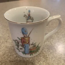 Vintage 1992 Macys The Cellar Holiday Christmas Soldier Coffee Tea Cup Mug Japan