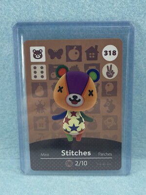 Stitches #318 Animal Crossing Amiibo Card NA Series *Mint/Unscanned* 