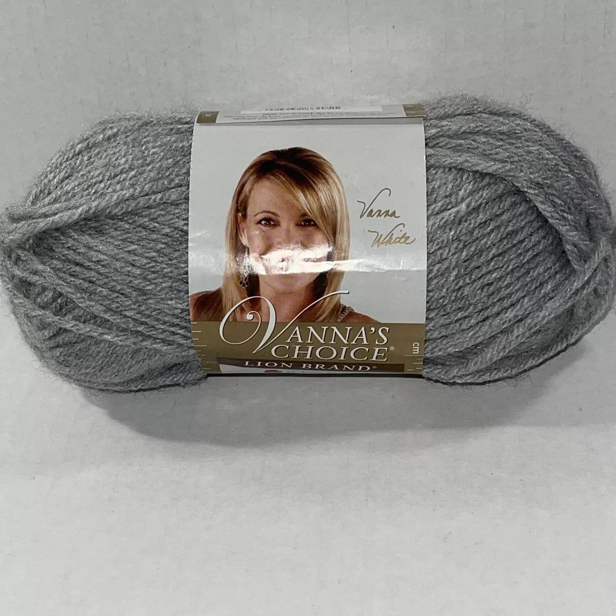 New 1 Skein Of 3 Oz Lion Brand Vanna's Choice Yarn In Color Silver