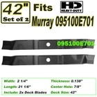 2 Mower Blades for 42" Deck Murray 095100E701 95100E701MA 95100E701 95100
