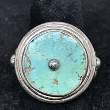 Vintage Native American 925 Sterling Silver Turquoise Ring  sz 7