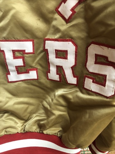 Chaqueta de fútbol americano vintage de los 80 NFL Chalkline San Francisco 49ers espalda deletreada - Imagen 5 de 9