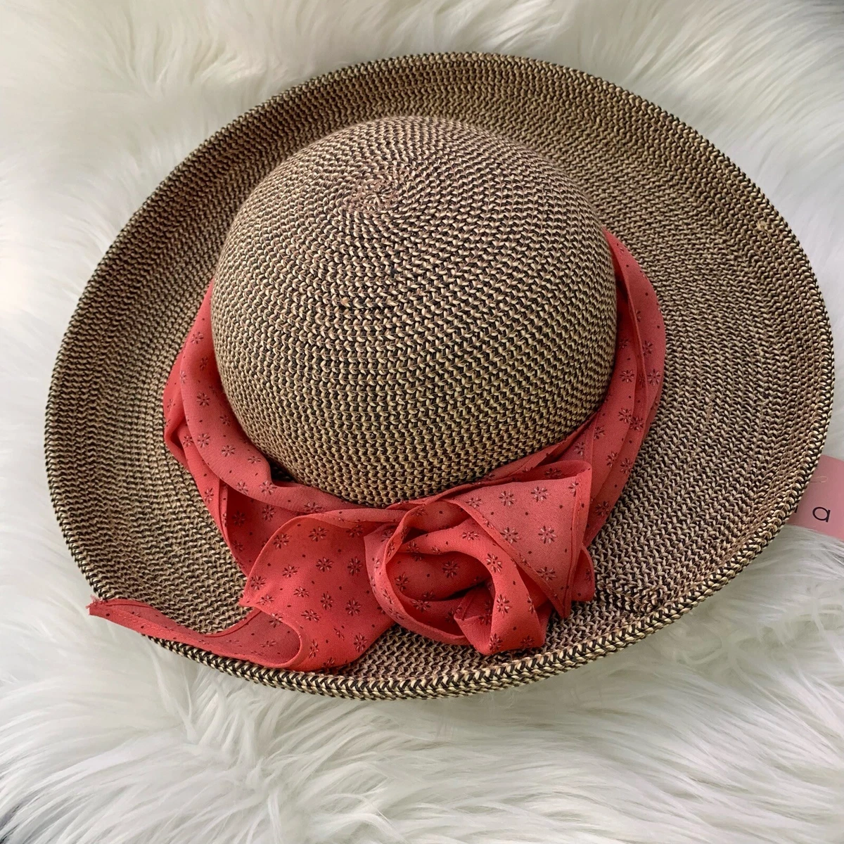 Vtg Betmar Street Smart Hat Pink Floral Organza Rose Derby Bucket Cloche USA Betmar Hats 7 Size for Women for sale | eBay main image 2