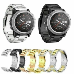 For Garmin Fenix 3 / HR Stainless Steel New 26mm Metal Bracelet Watch Band Strap
