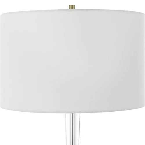 Classic Contemporary Tapered Crystal Column Table Lamp 37 in Tall Buffet - Picture 5 of 7