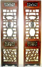 Antique Chinese Screen Panels (2706)(Pair), Cunninghamia Wood, Circa 1800-1849