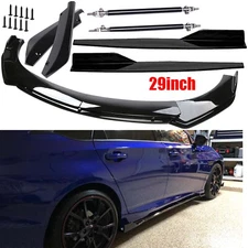 For Honda Civic Type-R Front Bumper Lip Splitter Spoiler Body Kit Side Skirt