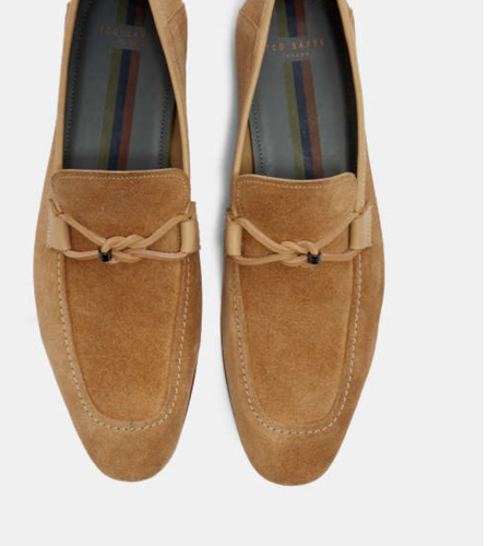 HOPPKEN Sand Suede Slip Ons loafers RRP 
