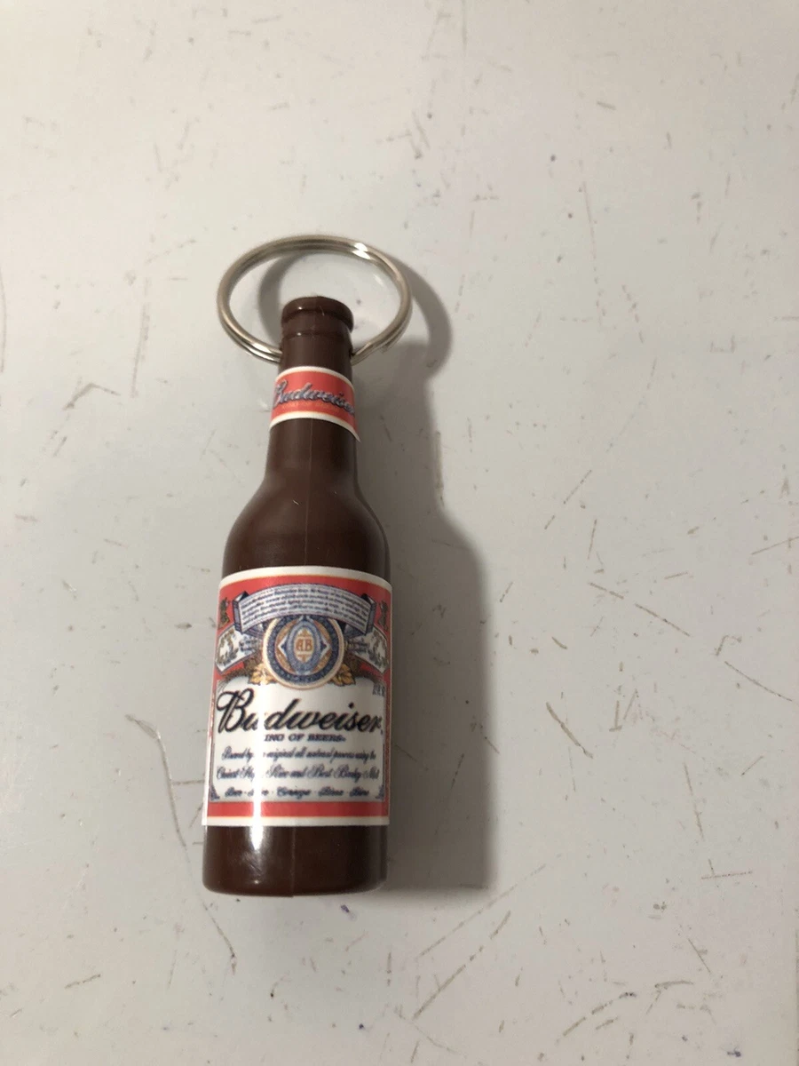 Budweiser bottle shop opener keychain