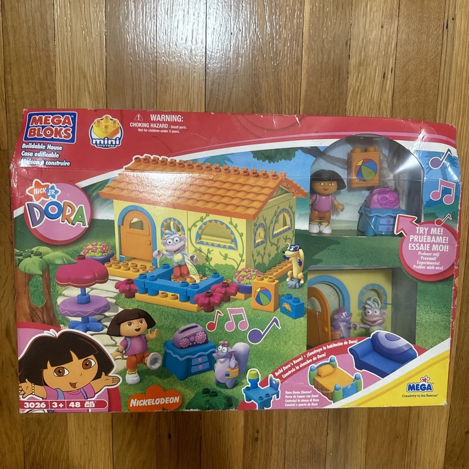 NEW NICK JR  DORA THE EXPLORER MEGA BLOKS BUILDABLE HOUSE #3026 RARE HTF - Image 2 of 4