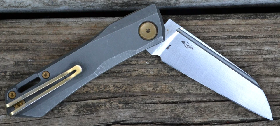 Real Steel Solis Bohler N690 Steel Blade Gray TC4 Titanium Handle Folding Knife - Image 2 of 4