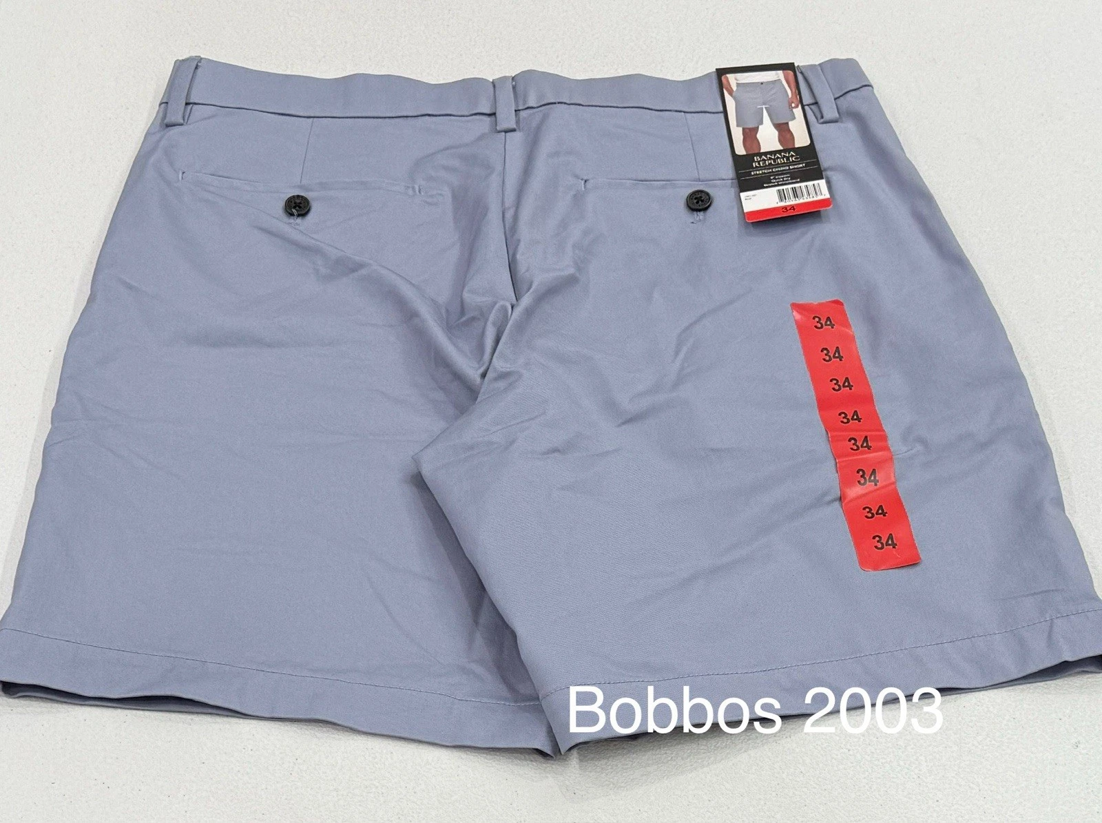 Banana Republic Men's Stretch Chino Shorts, Blue, Size 34