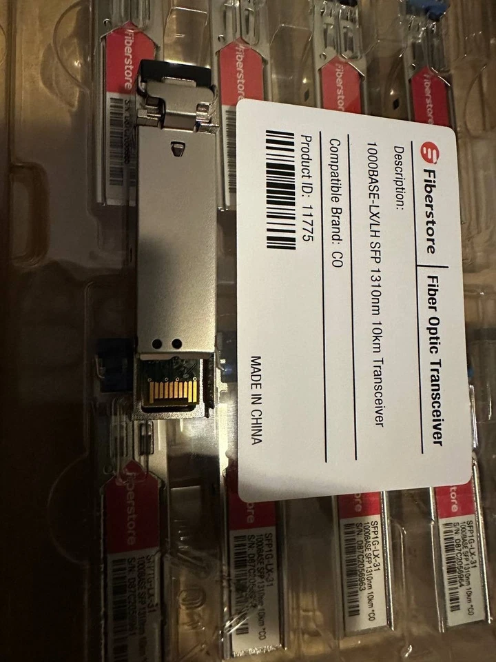 Fiberstore 1000BASE-LX/LH SFP Transceiver 1310nm 10km – OEM Compatible - Image 2 of 2