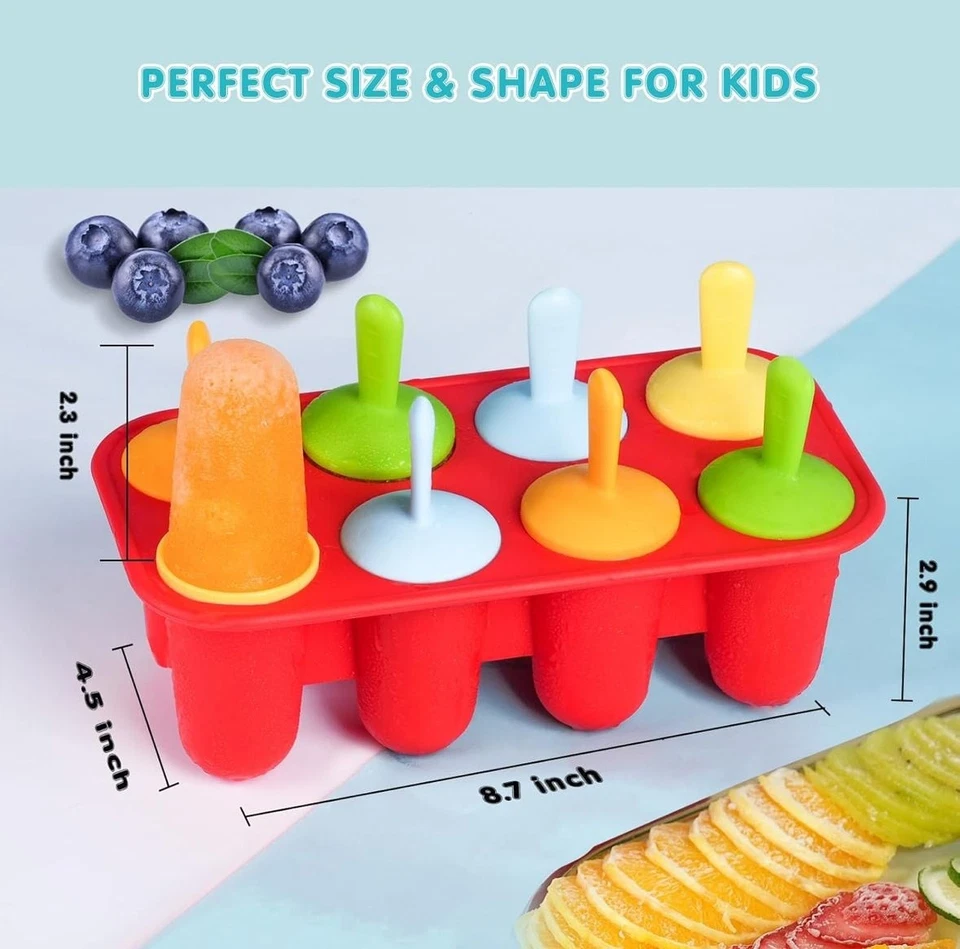 Miaowoof 10-Cav & 8-Cav Silicone Popsicle Mold for Kids, Non-BPA  - Image 2 of 4