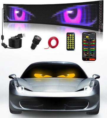 #ad Devil Eyes Light for Windshield: 23.4quot;x4.7quot; Programmable LED Signs with APP amp; Re $56.52