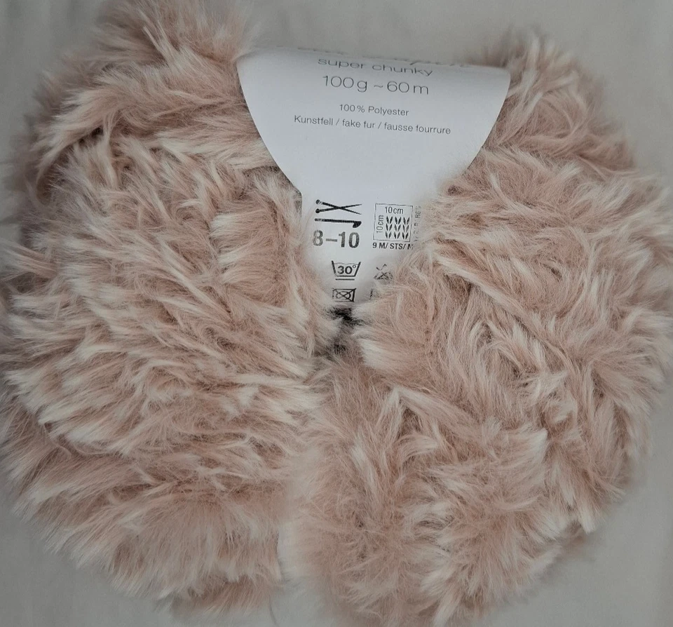 4 x 100  g Rico creative PETIT LAPIN, super chunky, Kunstfell/Fake fur, rosa 002 - Bild 2 von 2