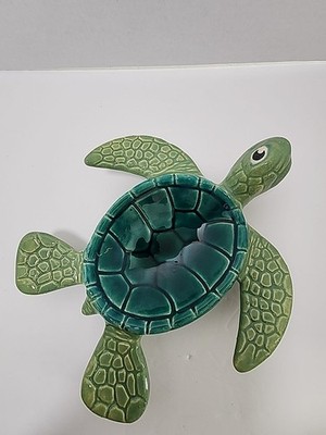 Ben Diller Design Hawaiin Sea Turtle Pottery Trinket Dish Limited Edition