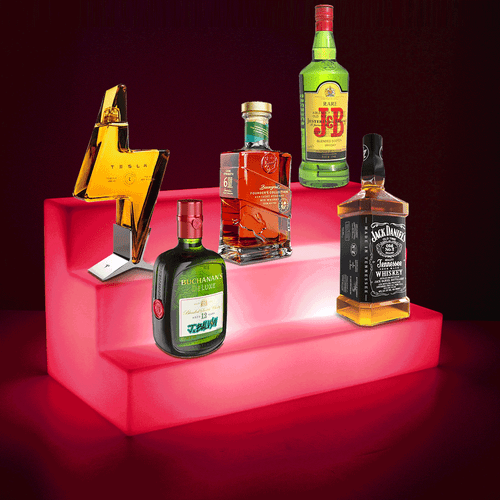 LED Lighted Bar Stage Display -Rechargeable Wireless Glowing Liquor Bottle Shelf - 第 8/10 張圖片