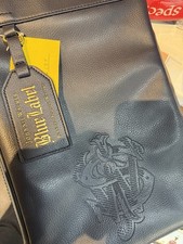 Johnnie Walker Blue Label Bill Amberg Blue Faux Leather Small Travel Bag Promo