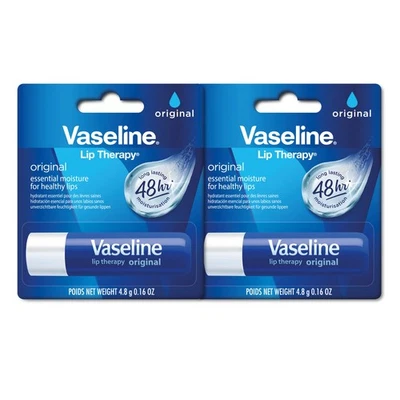 Vaseline Lip Therapy Original, Baume à Lèvres, Lot de 2 (2 x 4g) - Photo 1/4