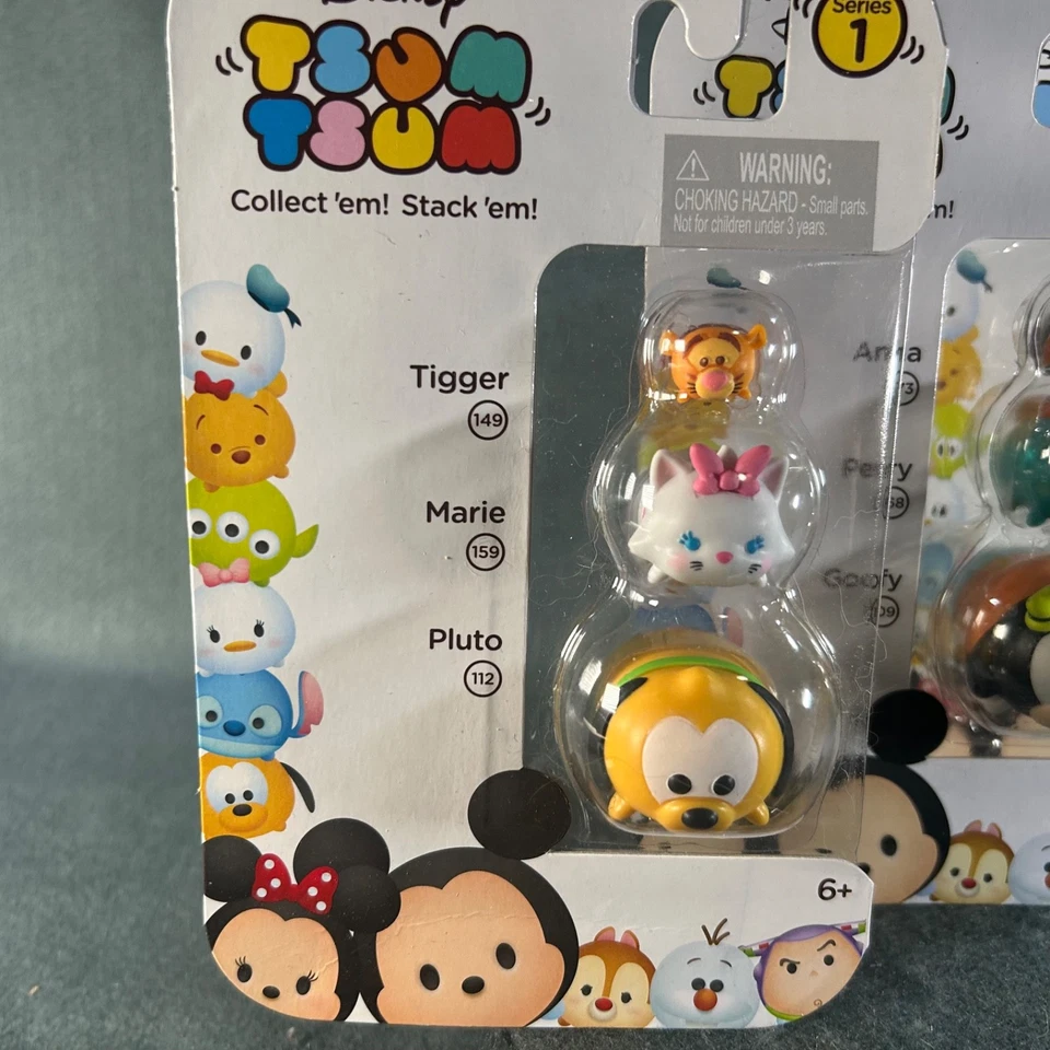 Lote de bonecos de vinil Disney Tsum Tsum Series 1 Jakks Pacific Pluto Pateta Minnie Anna - Imagem 2 de 4