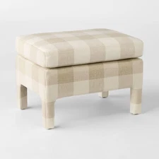 Bellfield Fully Upholstered Ottoman Checkered - Threshold designed with Studio