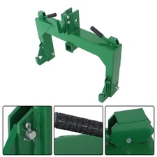 W/2" Receiver Hitch 3000LBS Steel 3-Point Quick Hitch for Category 1&2 Tractors