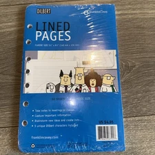Franklin Covey Dilbert Lined Pages Classic Size 50 Sheets New Sealed 5.5”x8.5”