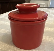 L. Tremain Red Butter Bell Crock
