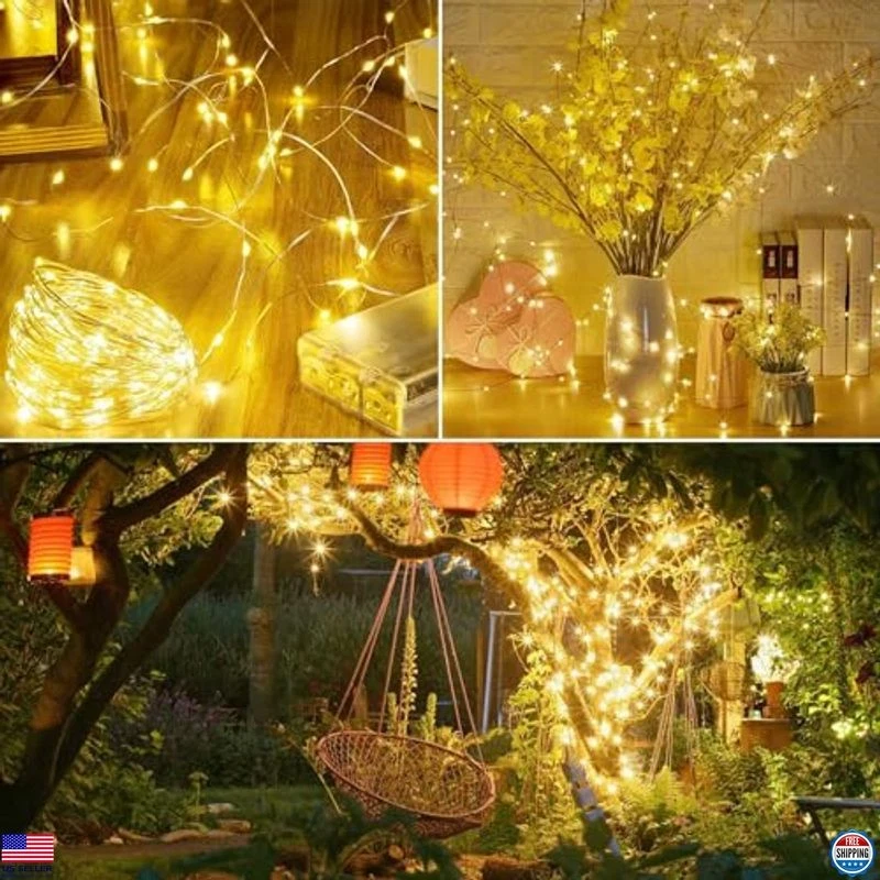 80FT 240LED Battery Operated Fairy Lights with Remote & Timer, 8 Modes, - Image 4 of 4