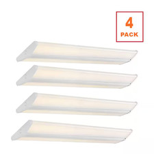 4-Pack 4 Ft. 7500 Lumens LED Wraparound Light Fixture 65W 120-277V Bright White