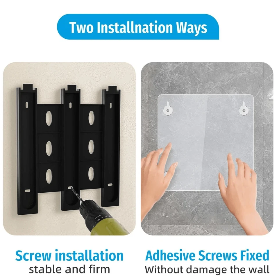 Dispensador de champú y acondicionador, dispensador de jabón de ducha montado en la pared de 3 cámaras Foto 4 de 4