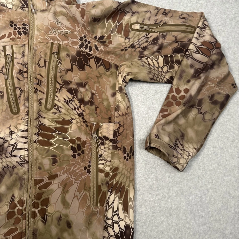 kryptek dalibor jacket mens M camo highlander hunting softshell zip pockets - Image 3 of 4